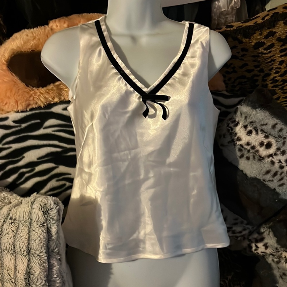 White polyester dress shirt
